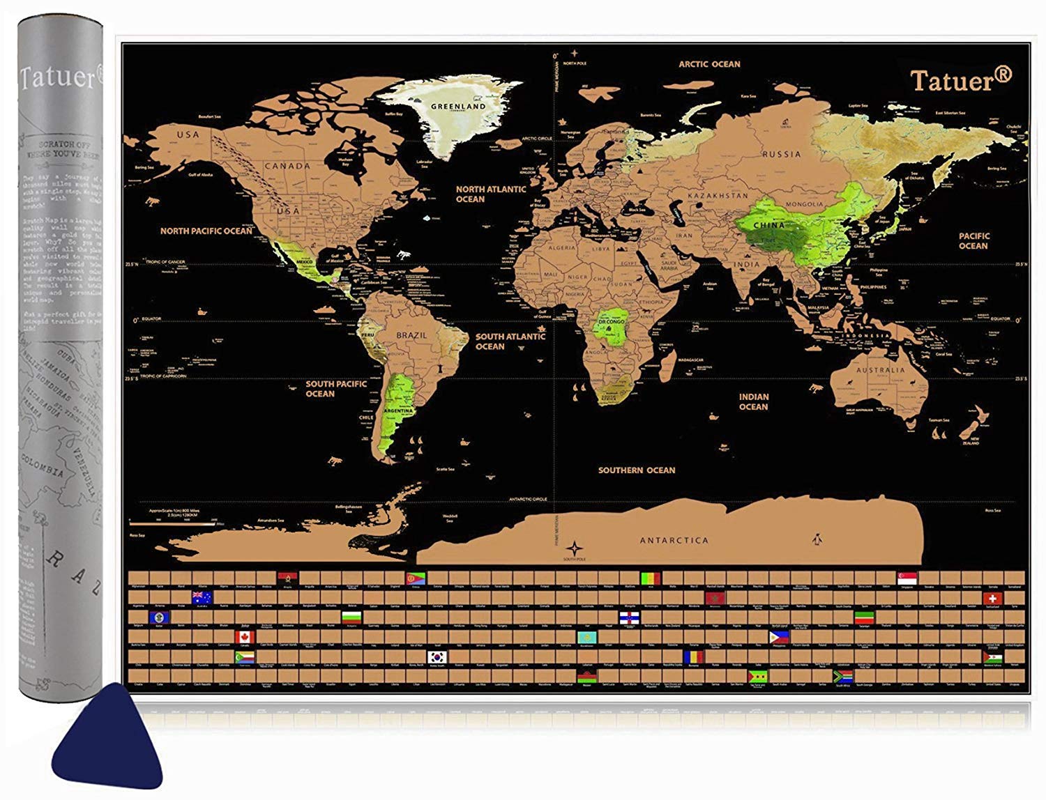 World map scratch – One Way